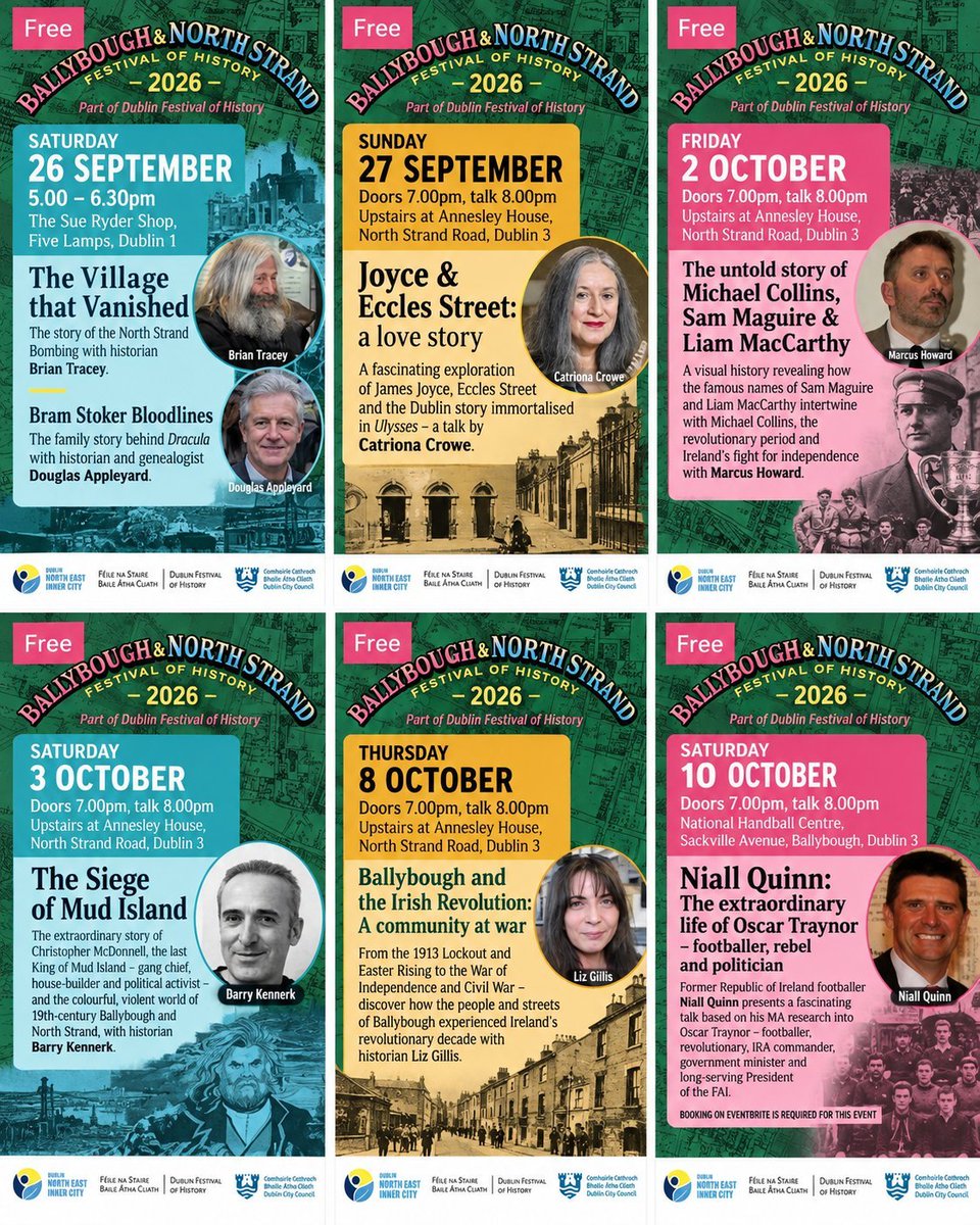 LWPEvents's tweet photo. Ballybough & North Strand festival of history kicks off this Saturday! All events are free, no need to book! Part of Dublin Festival of History #HistoryFest #History @HistFest #IrishHistory @DubCityCouncil https://t.co/ltnpyENBQr