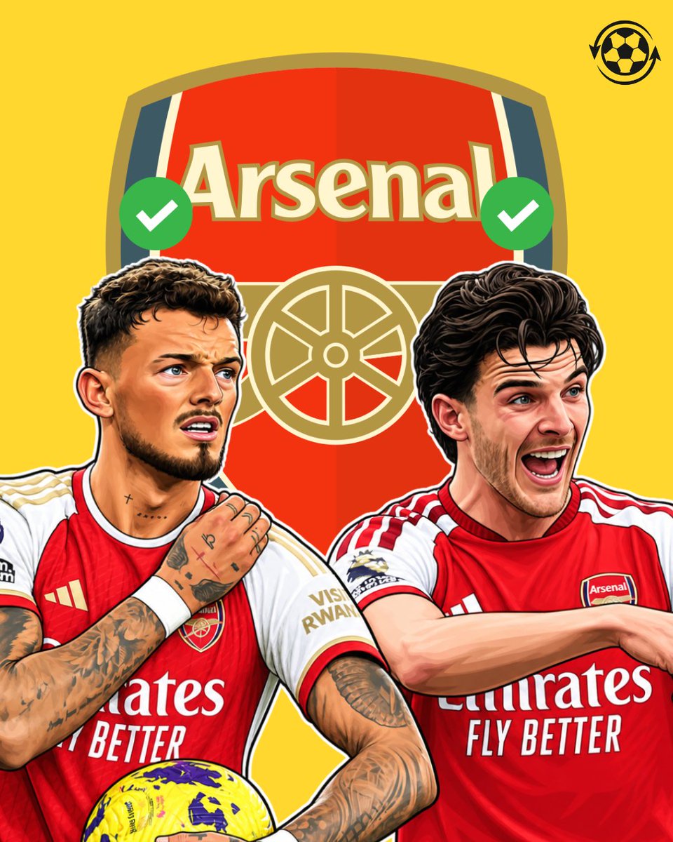 DeadlineDayLive's tweet photo. 🚨 Arsenal are hoping to make progress on new contracts for both Declan Rice and Ben White during the international break.

White will NOT be allowed to leave in January, even if an agreement over a new deal has not been reached by then. 

(Source: @Transfersdotcom) https://t.co/QRXdfPvJ0M