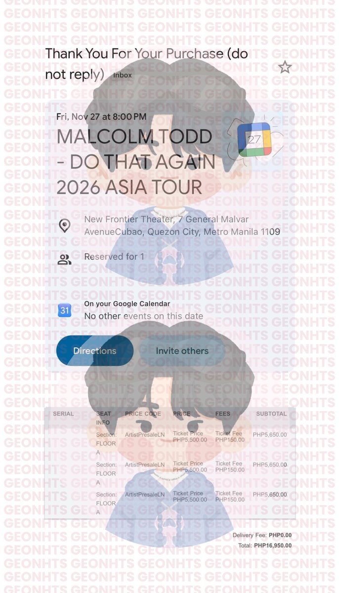 geonhts's tweet photo. #spacewassists .ᐟ
🎐 . . . ticketing assistance/service

( 🩶 ) . . . malcolm todd ‘do that again’ in manila
     ↳ floor standing a (3 tickets)

—— ❌ not for sale.
—— ❕ manual queue.
—— ❕ secured under artist presale. 

𓂃𓈒 #spacewproofs https://t.co/0faELIgd2o