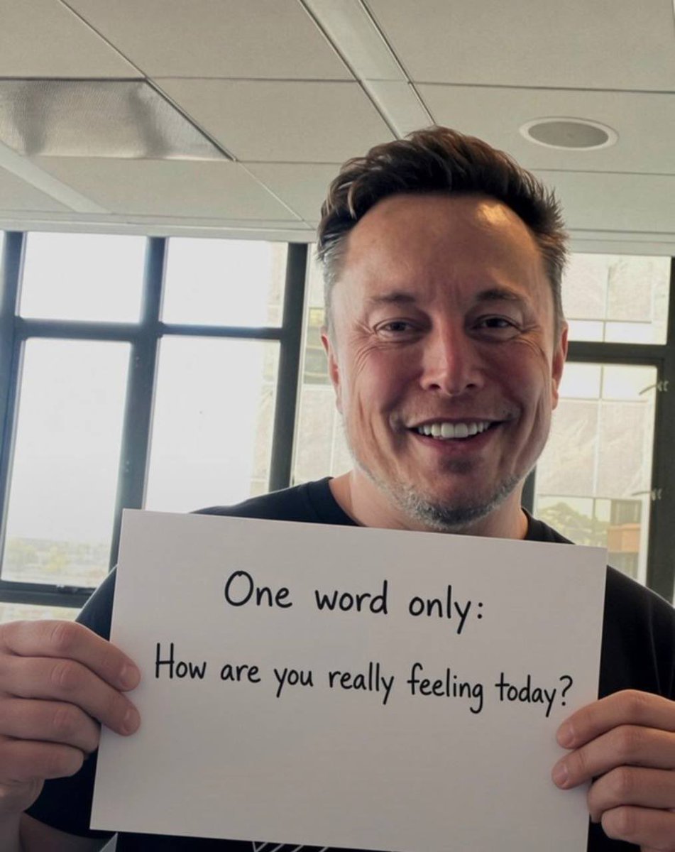 Dushee16's tweet photo. One word only:
How are you really feeling today? https://t.co/wlGaIBlJ0a