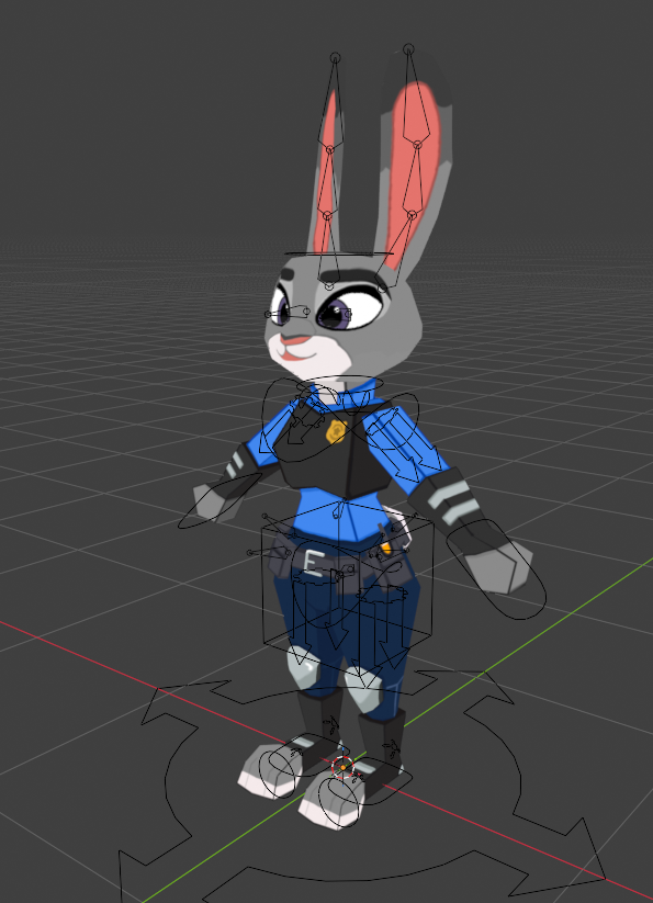RayTheEngi's tweet photo. Judy Hopps! All rigged up and weighted cleanly! Ready to finally...FINALLY animate....
Unless something else explodes....
#Zootopia #Gamedev https://t.co/Jm5DePQD5e