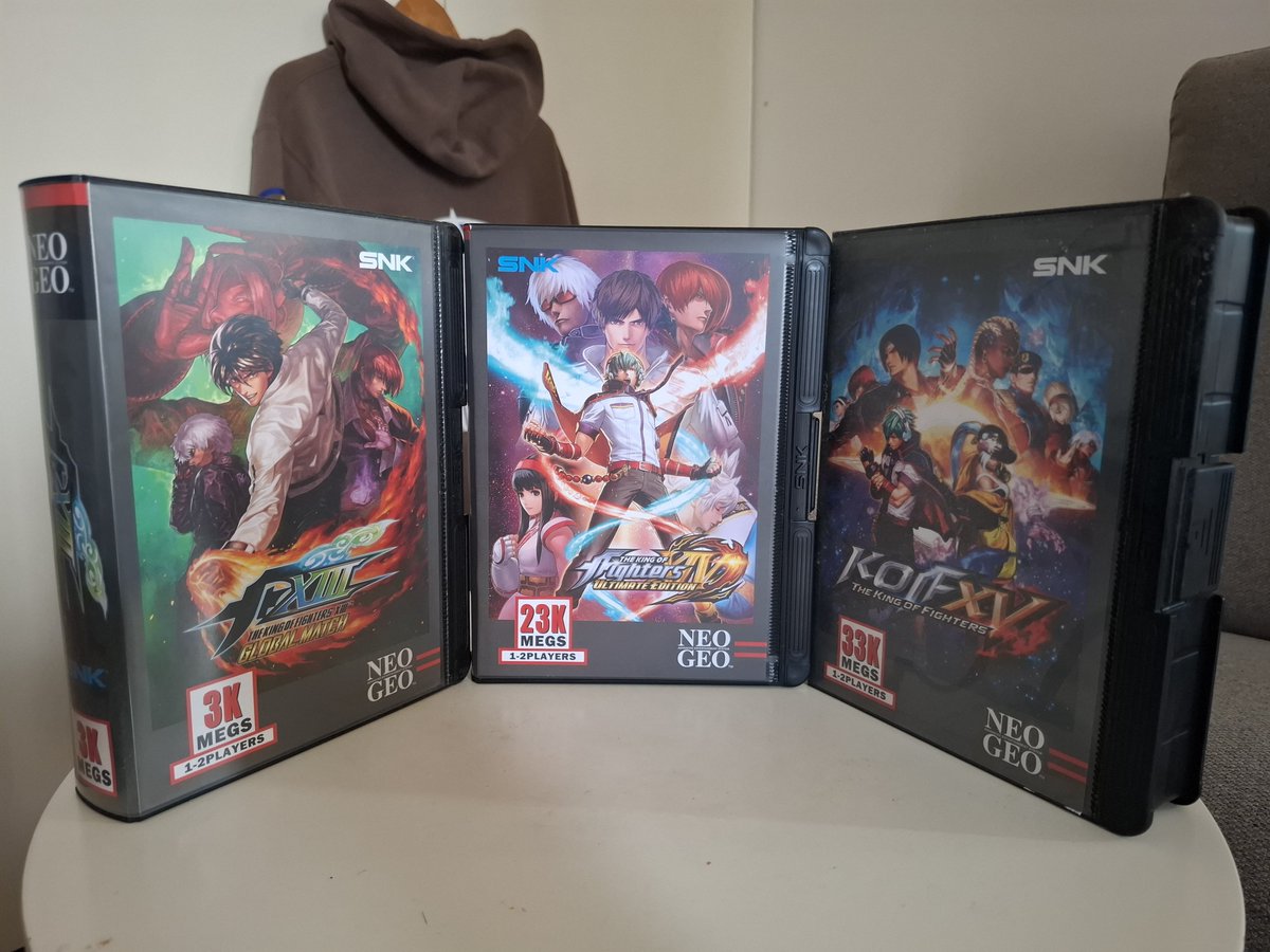 TAJgarou's tweet photo. The modern era KOFs are very important to my growth within the FGC, helped me have an even bigger appreciation for #SNK. Now I have them together. #KOFXIII, #KOFXIV and #KOFXV. Great work by @pixnlove_games in making these collections. Play #KOF. https://t.co/XeyyATLMmp