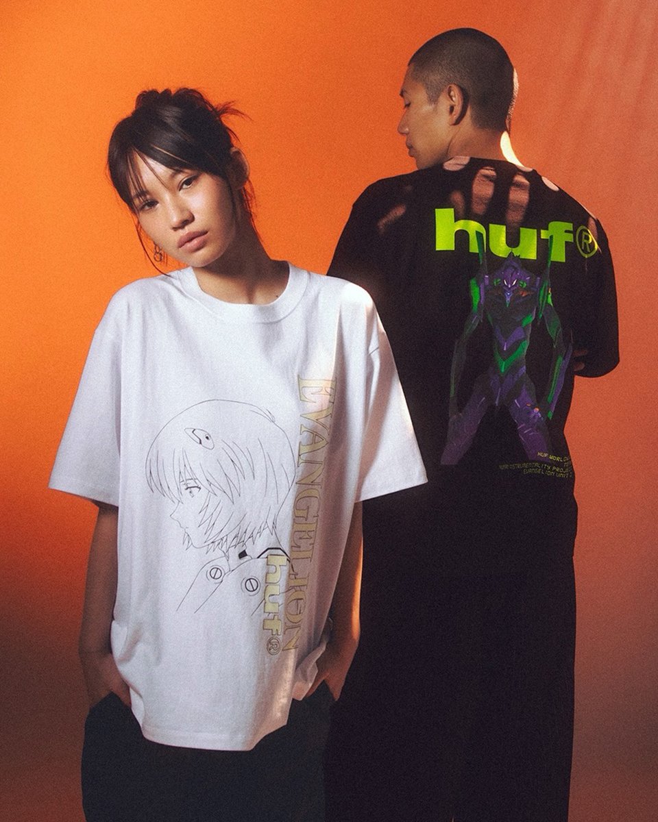 HYPEBEAST's tweet photo. The anime rotation just got another option.

HUF x ‘Evangelion’ is out now. https://t.co/G3rPLUQBKS