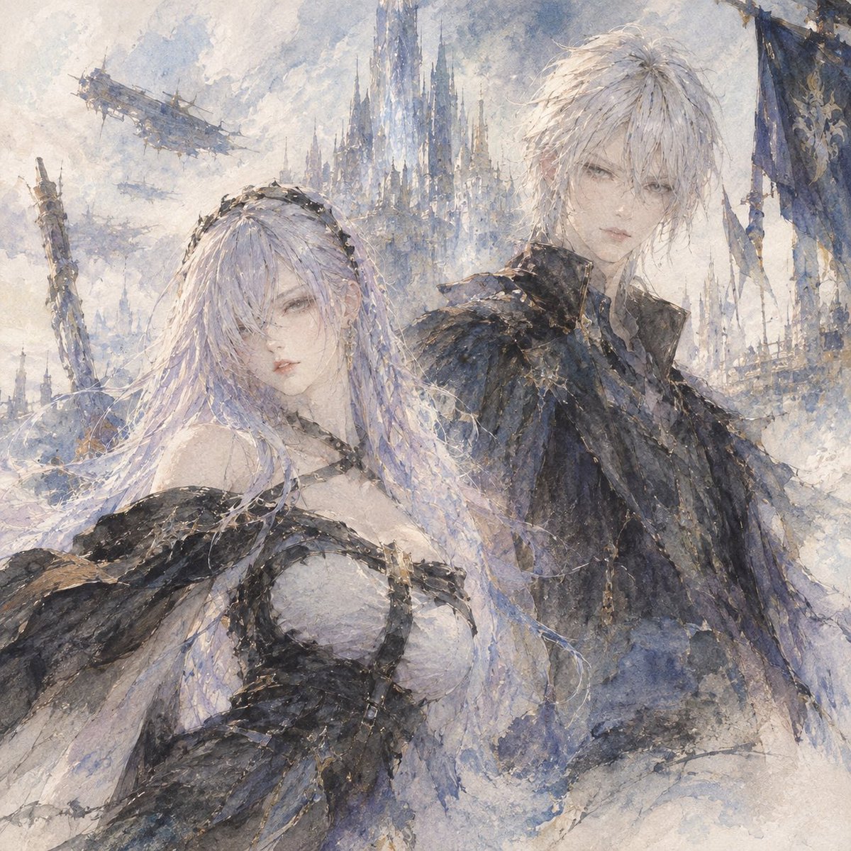 aimynameco's tweet photo. ふでさんコメントからの思いつき。ファイナルファンタジー風に変更してみました。
2枚目は原画を意識してみましたが微妙ですね… https://t.co/CqH1f8dBI8