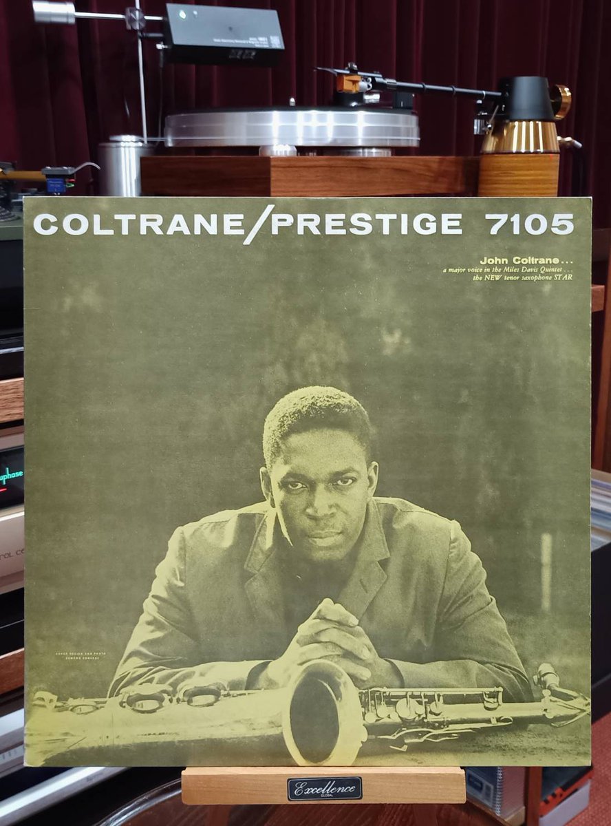abiike's tweet photo. 本日（2026年9月23日）コルトレーン生誕100年㊗まずはこちらをmono針でゴリっと♪

John Coltrane「Coltrane」 Prestige、57年（Victor再発、77年)

何と言っても「Violets For Your Furs（コートにすみれを)」
いつ聴いても、コルトレーンの息遣いにしみじみと聴き入ってしまう🎷
#ColtraneCentennial https://t.co/HGGAwMvMOx