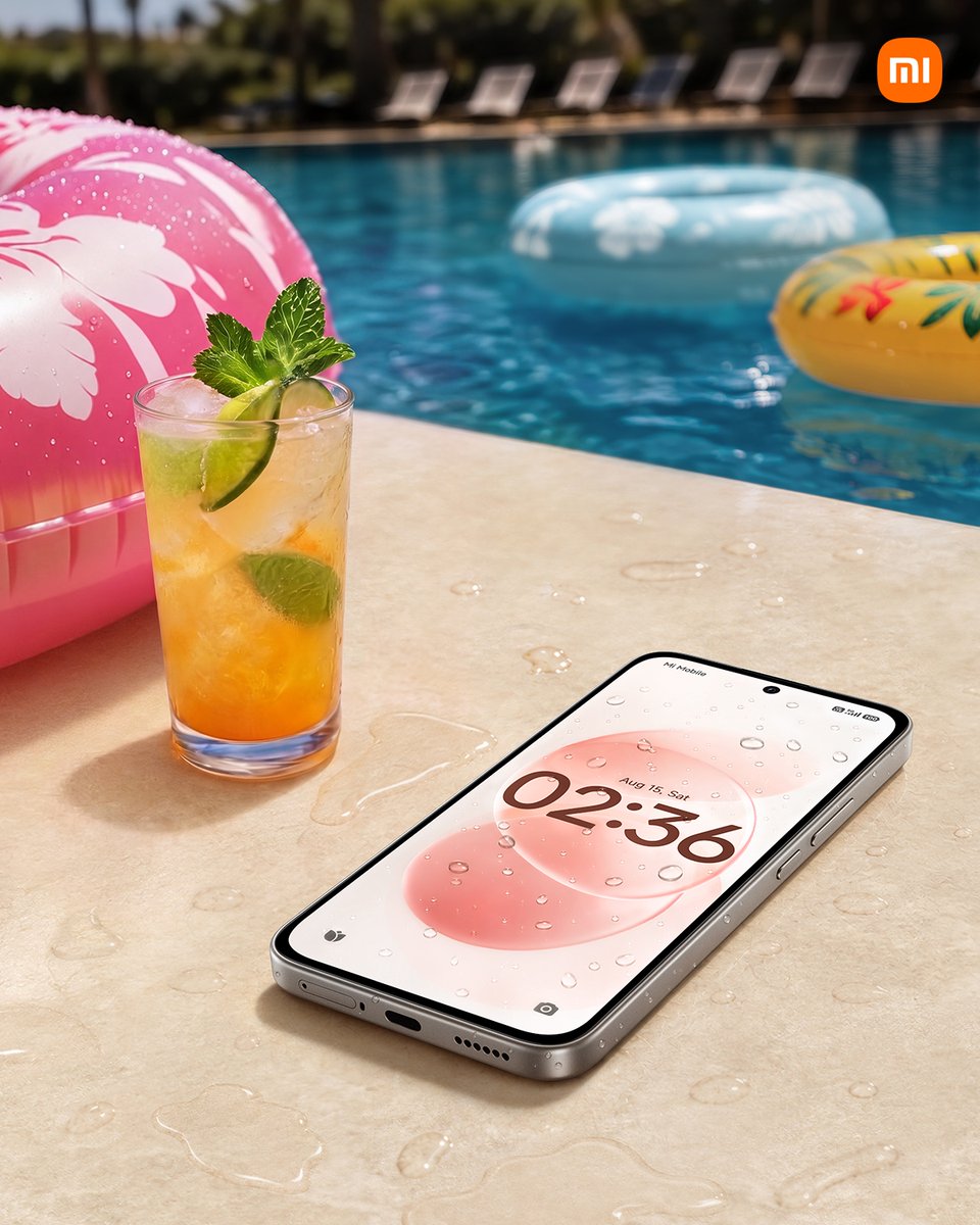 XiaomiIndonesia's tweet photo. Water? Bring it on!
Mau santai di pinggir kolam, kena cipratan, atau lanjut seru-seruan? REDMI Note 17 Pro Max 5G siap nemenin tanpa bikin kamu drama soal air. Dengan perlindungan water resistance IP69K, kamu bisa #AlwaysReady di setiap momen.
Tunggu apalagi? Yuk pre-order sekarang juga di seluruh Official Store Xiaomi Indonesia dan partner resmi kami lainnya!
#REDMINote17SeriesID
#TitanPowerGoMax
#XiaomiIndonesia