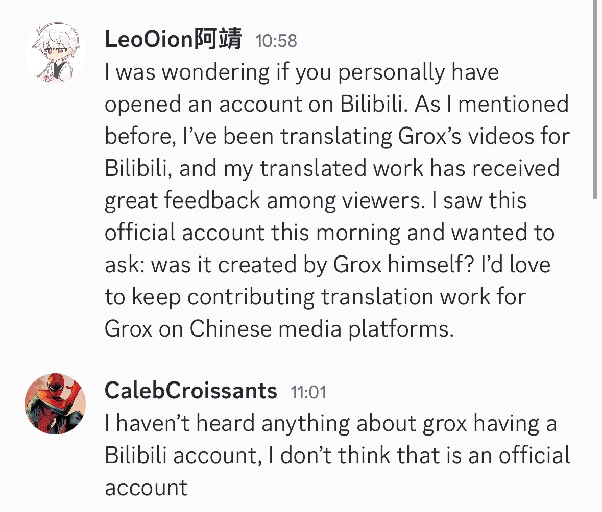 leooion12150's tweet photo. @groxmc Is this your account? I asked one of your moderators, but he said he didn’t know anything about this matter. https://t.co/TsPAP2CQ3m