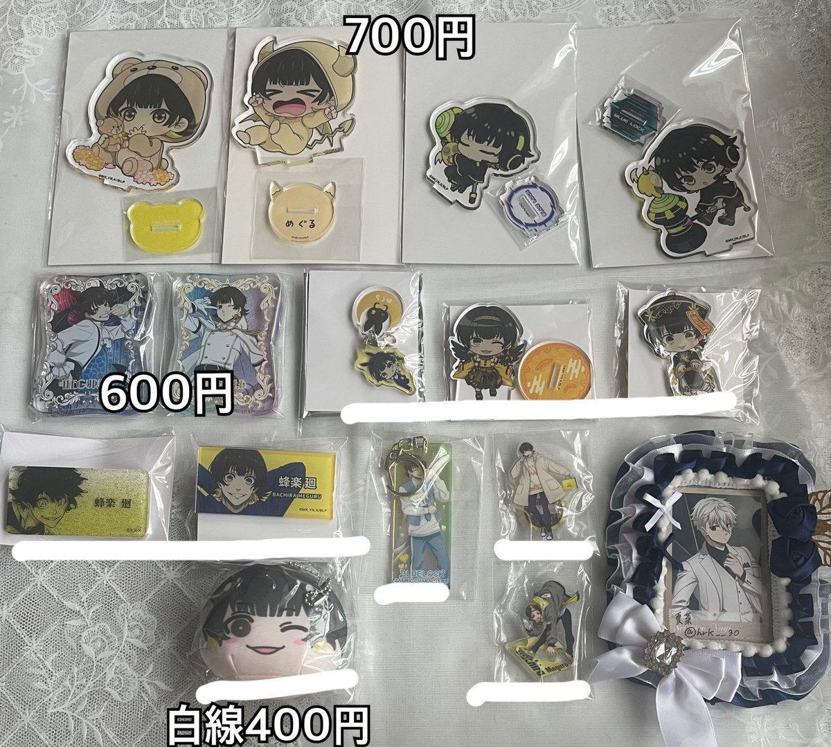 hrk__30's tweet photo. 《譲渡》 ブルーロック ブルロ 缶バッジ 紙類 アクスタ ぱしゃこれ エゴ展 サンリオ バレエコア

譲：蜂楽廻グッズ

求：記載金額+送料

︎✿ツリーに他グッズも記載しております

お気軽にお声掛け下さい。
よろしくお願い致します🙇‍♀️ https://t.co/PmibqDFfq4