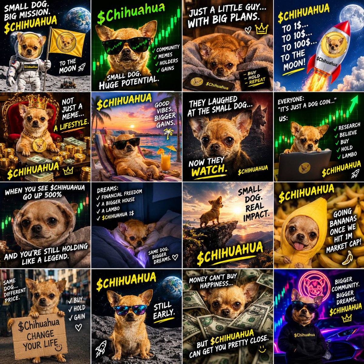 Chihuahuacoin_'s tweet photo. SO MANY MEMES OF $CHIHUAHUA https://t.co/3iWsgnnjlq
