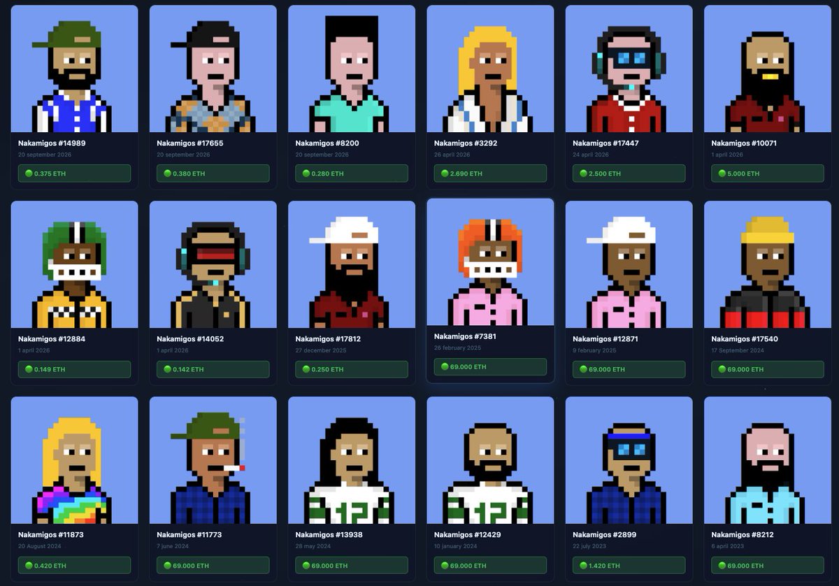 hublotnft's tweet photo. 18 Nakamigos from Beeple's Everydays are currently listed 👀  

⬇️ 

 https://t.co/OyHPjp6dsH https://t.co/Sh86GDhVVn
