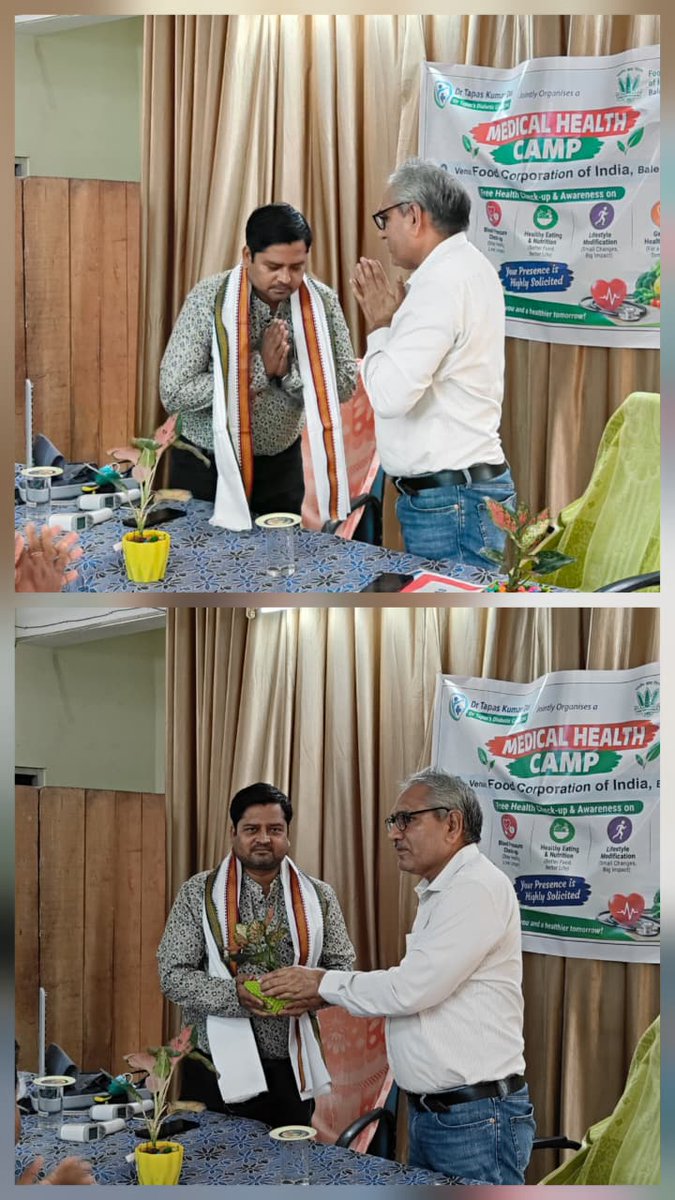FCIBalasore's tweet photo. A medical health camp was organized at FCI ,DO, Balasore  under the "Swachhata Hi Seva 2026" campaign .The camp was conducted by Dr.Tapas Kumar Das for promoting health-awareness. https://t.co/07Pit9CFpQ