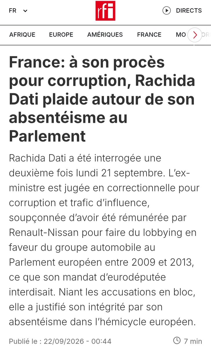 GrandserreSylv1's tweet photo. Dati ose tout ! Pour se blanchir de tout risque de corruption en lien avec les lobbies de l'automobile, l'ex garde des Sceaux de Sarkozy, et ancienne ministre de la Culture de Macron, met en avant son... absentéisme ! Genre, "j'peux pas être corrompue vu que j'bossais pas !" 🥳 https://t.co/O4no3FMb44