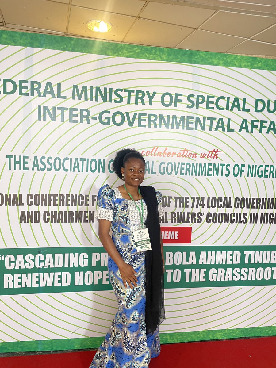 OloladeOgunnubi's tweet photo. I was honoured to attend the National Conference of the 774 Local Government Council Chairmen, organised by the Federal Ministry of Special Duties and Inter-Governmental Affairs in collaboration with the Association of Local Governments of Nigeria (ALGON), themed:
“Cascading President Bola Ahmed Tinubu’s Renewed Hope Agenda to the Grassroots.” 
@officialABAT 

My invitation to this important conversation is particularly meaningful because grassroots governance has always been an area of interest to me.

Over the years, through my work in youth development, education, community development and public policy, I have seen that a policy can be beautifully designed at the national level, but its real test begins when it reaches the community, ward and household.

If we truly want policies to work, we must ask: 
How does this policy translate at the Local Government level? 
How does the young person in a community experience it? 
How does the woman in a rural community access it? 
How does the child in an underserved community benefit from it?

For me, Local Government reform is not simply an administrative conversation. 
It is a development conversation.

Nigeria is a federation with Federal, State and Local Governments, and each tier has a role to play in bringing governance closer to the people. Effective coordination among the three tiers is therefore essential to translating national priorities into measurable outcomes at the grassroots.

The discussions at the conference reinforced this reality. As reported from the opening day, emphasis was placed on local governments becoming stronger centres of planning, service delivery, accountability and measurable development, with particular attention to education, healthcare, infrastructure, food systems, livelihoods and opportunities for women and young people. 

As someone deeply invested in young people, education and community development, I am particularly interested in what this means for the next generation.

Because ultimately, the success of any national agenda should not only be measured by what happens in Abuja. It should be measured by what changes in our communities.

And I believe the journey to a stronger Nigeria must include a stronger, more responsive and more connected grassroots government.

Policy must reach the people.
 Development must reach the grassroots. And young Nigerians must be part of building both. 🇳🇬

#GrassrootsDevelopment #LocalGovernment #YouthDevelopment #PublicPolicy #Governance #Nigeria #RenewedHope #LGAReform #Leadership #CommunityDevelopment #LolaImpacts