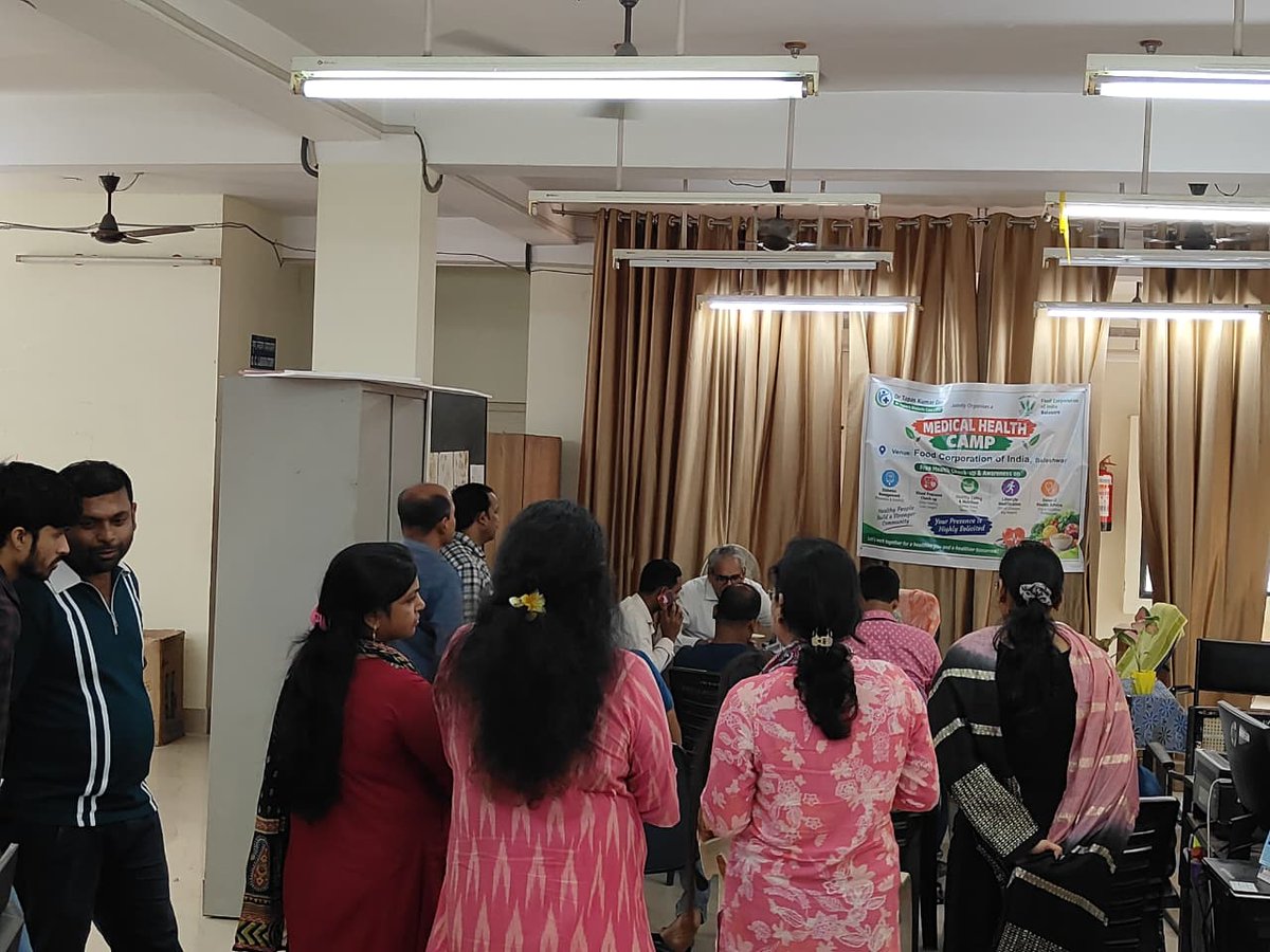 FCIBalasore's tweet photo. A medical health camp was organized at FCI ,DO, Balasore  under the "Swachhata Hi Seva 2026" campaign .The camp was conducted by Dr.Tapas Kumar Das for promoting health-awareness. https://t.co/07Pit9CFpQ