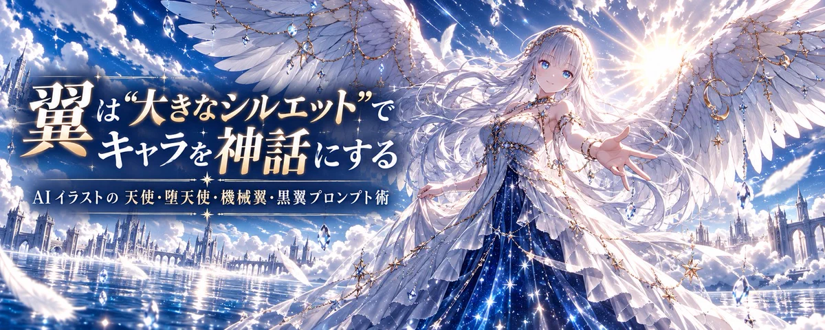 翼は“大きなシルエット”でキャラを神話にする｜AIイラストの天使・堕