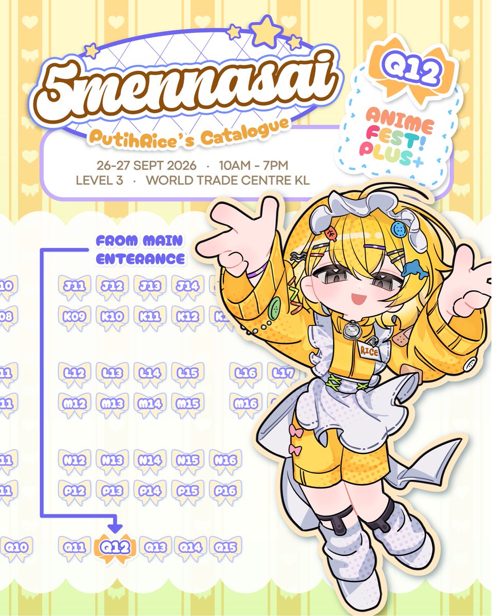 putih_rice's tweet photo. Catalogue #animefestplus
🍙Booth name: Q12 5mennasai
📅26-27 SEPT 2026
📌World Trade Centre KL / PWTC

PLAVE | ALSNT | GSGW | Arknights | WHA | Dunmeshi | Let’s go Karaoke | Jaadugar

📣 Feel free to dm me for PO 

Shares and Likes are greatly appreciated🥰 #animefest

(1/3) https://t.co/uzc3VAVckW