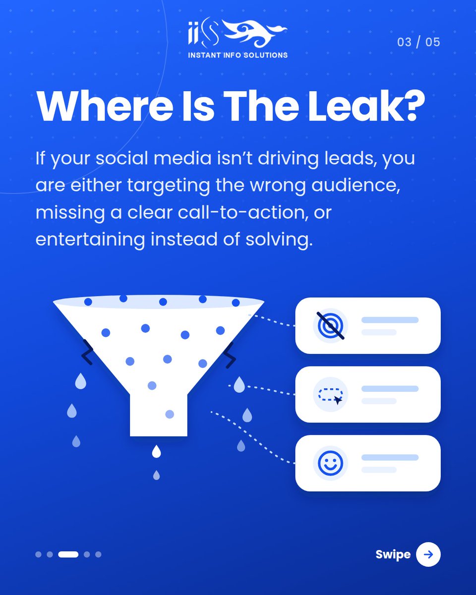 InstantInfoSol's tweet photo. A high follower count is worth less than 500 right customers. Shift from posting for attention to intent-driven content that solves real problems.
Follow @instantinfosolutions for more B2B tips!
#B2BMarketing #LeadGen #IIS https://t.co/svi5EV1FvI