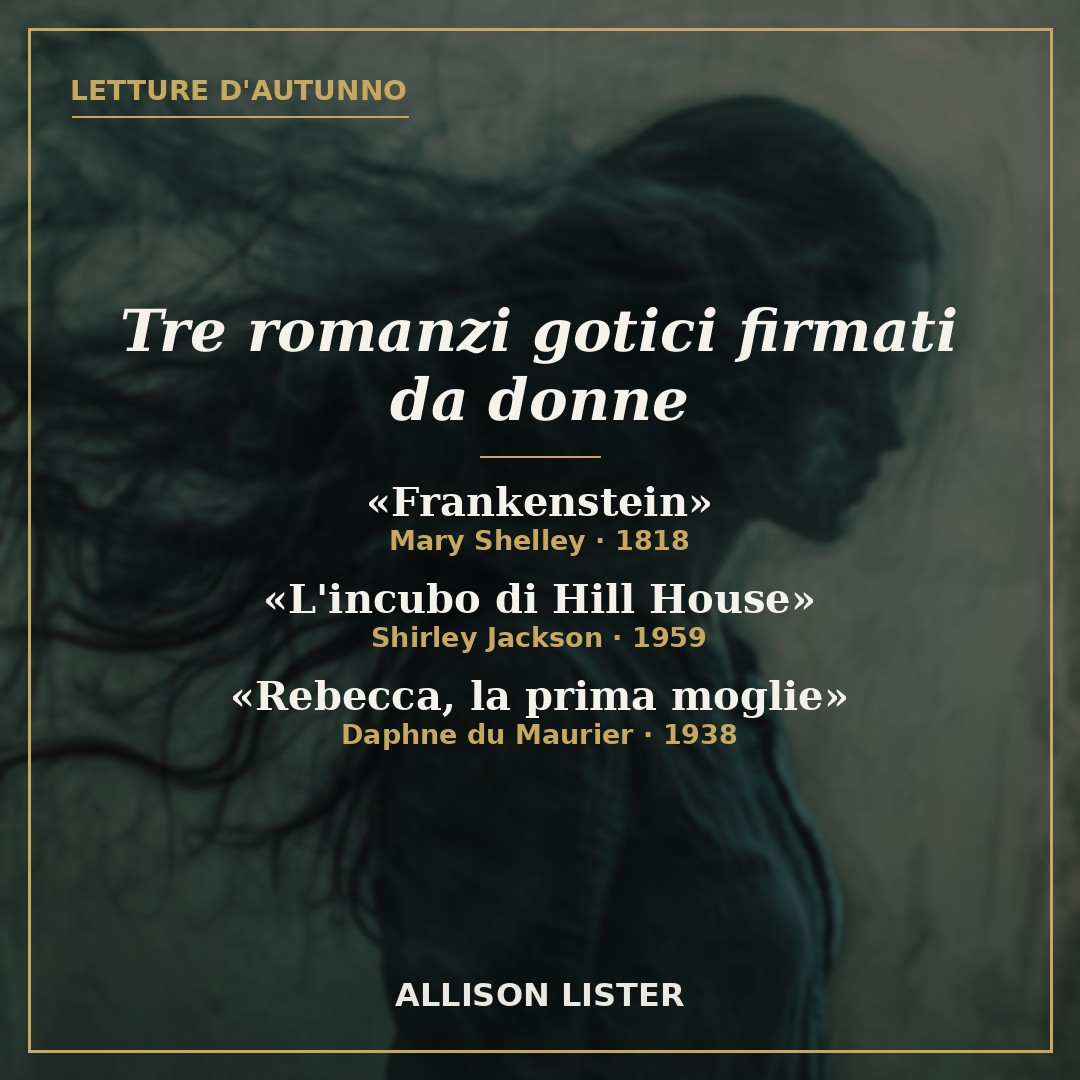 allison_lister's tweet photo. Tre romanzi gotici firmati da donne, per le sere che si accorciano:
«Frankenstein» – Mary Shelley (1818)
«L'incubo di Hill House» – Shirley Jackson (1959)
«Rebecca, la prima moglie» – Daphne du Maurier (1938)
Da quale iniziereste?
#libri #gotico #lettura https://t.co/lu44bLdvz8