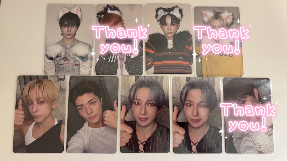 n_r__lv's tweet photo. &amp;TEAM Mark on Me MoMトレカ ユニットトレカ 交換

【譲】NICHOLAS EJ JO HARUA TAKI MAKI FUMA YUMA
【求】同異種K、3枚目 (優先に求めおります🙇🏻‍♀️）4枚目🩵＞🩷

MOY10/15東京公演手渡し＞郵送

お気軽にお声掛けください꒰ ՞_  ̫ _՞ ꒱

#andteam交換 #andTEAM_交換 https://t.co/nby7rBjfXl