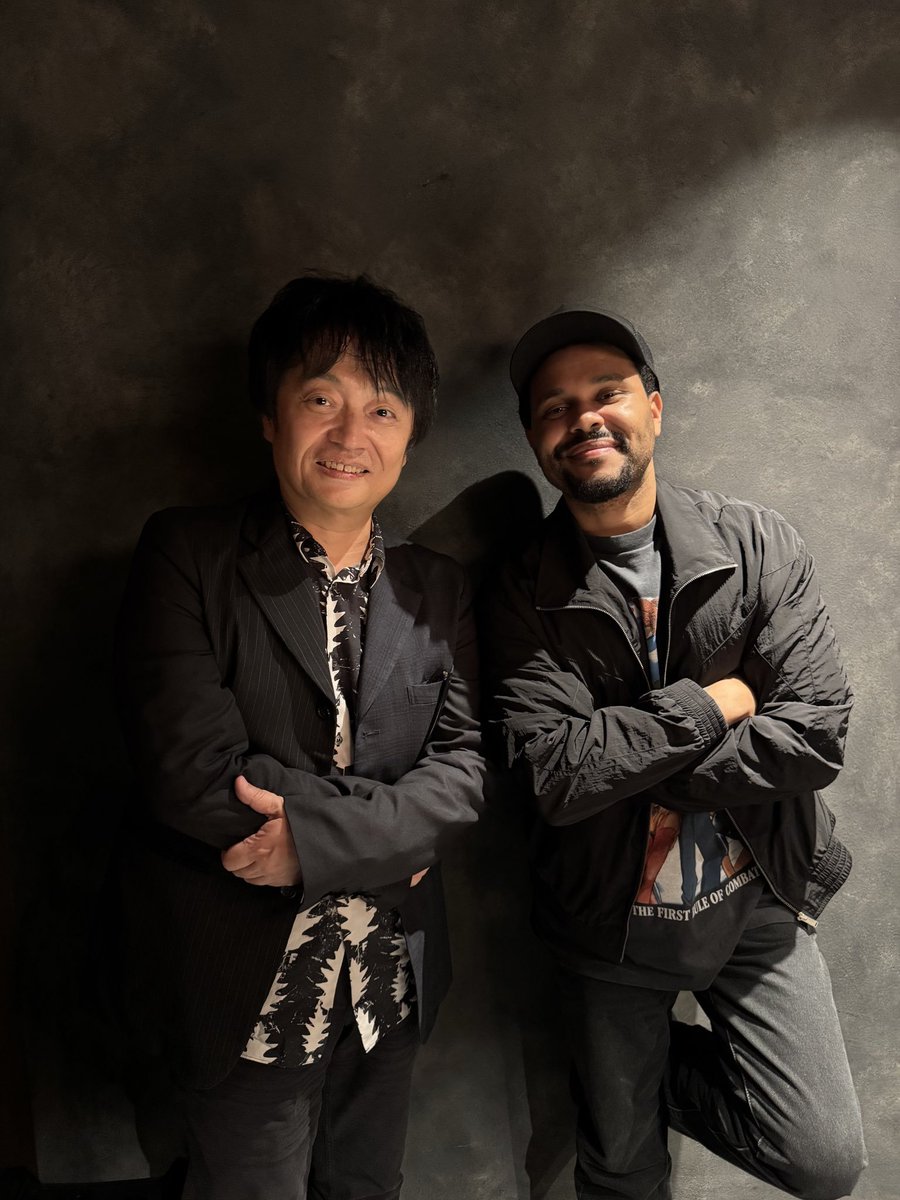 ScrambledFaz's tweet photo. The Weeknd met with Katsura Hashino https://t.co/3ut0J9d3n0