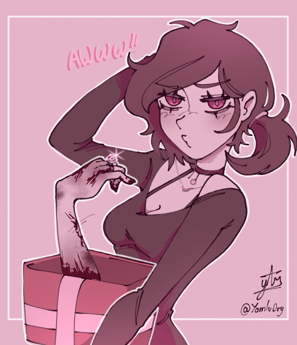 YamIv0ry's tweet photo. Day 2: gift/dessert 🎀 A dessert alongside a romantic proposal 

#tcoaal #thecoffinofandyandleyley #tcoaalfanart #leyleyweek2026 https://t.co/Tl7FOUanmz