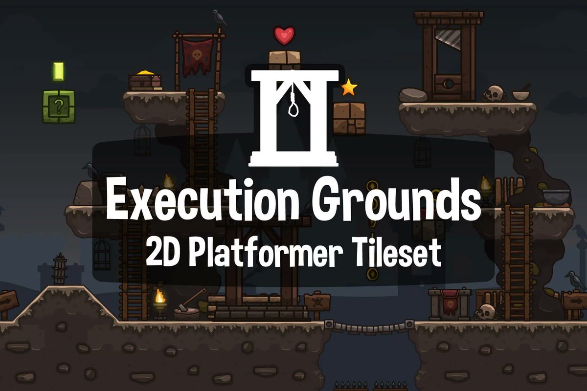 craftpix_net's tweet photo. Free Execution Grounds 2D Platformer Tileset. Exclusive asset! #2dgameart #2dgamedev #2dtileset #craftpix #gameasset #gameassets
⬇️ Free Download : https://t.co/qURRsveYj1 https://t.co/vxLohxrfII