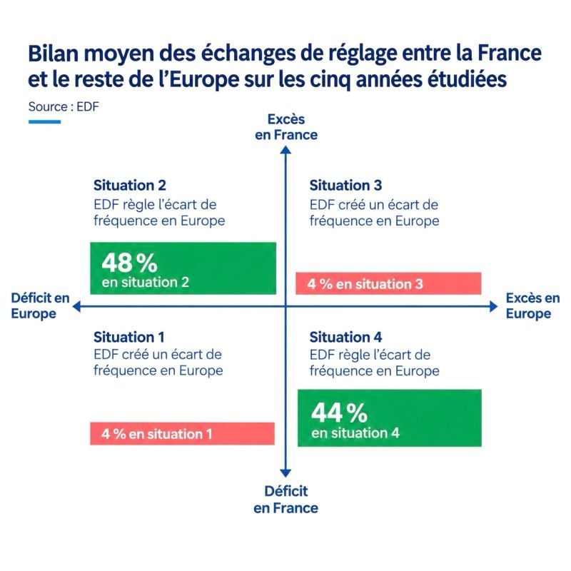 EVANVAERENBERGH's tweet photo. #ENERGIE: Magnifiques explications !

Dans 92 % des échanges de réglage de fréquence présentés par @EDFofficiel, ses moyens de production, dont le nucléaire est majoritaire, contribuent à corriger un déséquilibre de fréquence sur le réseau européen et à diminuer la problématique des #blackouts européens.

Le parc nucléaire français 🇫🇷, étant majoritaire dans le mix électrique français 🇫🇷, participe à ce travail VITAL de stabilité.

C’est une contribution électrotechnique que l’on ne voit pas sur une simple facture d’électricité, mais qu’il faut prendre en compte dans les choix énergétiques non idéologiques.

Source: https://t.co/ObekMxKvGj

@Bart_DeWever @GLBouchez @BIHETMathieu @YVerougstraete @SammyMahdi @conner_rousseau