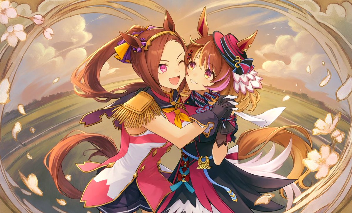 stevetran_1800's tweet photo. 時間ができたので頑張ってみました。
AI作成　ノースフライト＆サクラバクシンオー https://t.co/WR5Swe3PBL