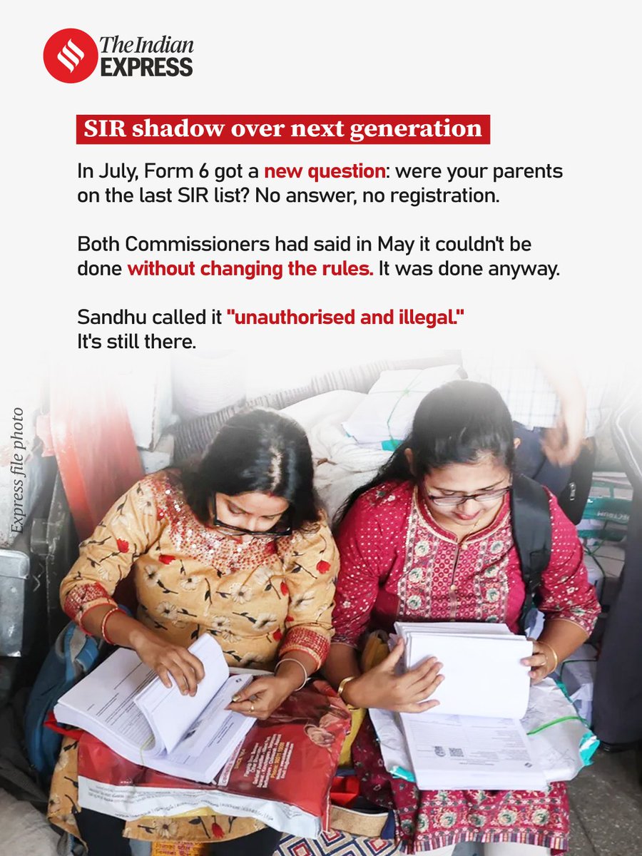 SanjaySDutt's tweet photo. CEC Gyanesh Kumar must resign — and he must resign NOW.

There can be no more evasion, denial or excuses.

The Indian Express #ExpressInvestigation has revealed that, over the past 10 months, Election Commissioners Sukhbir Singh Sandhu and Vivek Joshi recorded at least 14 written objections to decisions concerning voter additions and deletions, changes to Form-6 and the centralisation of the electoral database. In some instances, they described the actions as “unauthorised” and “illegal.”

These are not routine administrative differences.

They go to the heart of the constitutional right of crores of Indians to vote and the independence, credibility and integrity of our electoral democracy.

Shri @RahulGandhi Ji had warned the nation months ago about “Vote Chori”, voter deletions, voter additions and the centralisation of the voter database. His questions were dismissed.

Today, serious objections on precisely these issues have reportedly emerged from within the Election Commission itself.

The nation demands answers :

Who authorised these decisions ?
Under whose authority was the electoral database centralised ?
Why were repeated written objections raised by two Election Commissioners ?
Who will be held accountable for any violation of law or Constitutional safeguards ?

And the most fundamental question :

How can Gyanesh Kumar continue as Chief Election Commissioner when such grave questions have been raised about decisions taken during his tenure ?

He must resign immediately.

The CEC cannot continue to occupy the Constitutional office entrusted with protecting the integrity of India’s electoral process while the credibility of that very process is under such serious scrutiny.

His resignation must be followed by an independent, impartial investigation under judicial oversight into the decisions taken during his tenure.

If that investigation establishes violations of law, Constitutional obligations or interference with the electoral process, those responsible must face prosecution in accordance with law.

The Election Commission of India is not an instrument of any government or ruling party.

It is a Constitutional institution — accountable to the Constitution and every voter of India.

No CEC is above Constitutional accountability.
No government is above the Constitution.
No authority can be allowed to compromise the voter’s right.

CEC Gyanesh Kumar must resign.
SIR must be independently investigated.
The truth about Vote Chori must come out.
The independence and credibility of the ECI must be restored.

Governments come and go.

But the voter’s right and the Constitution are permanent.

@ECISVEEP

#SIR #VoteChori #ElectionCommission #SaveDemocracy