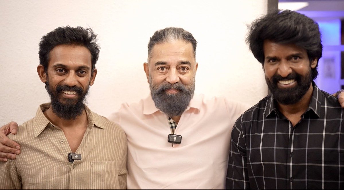 MathiMaaran's tweet photo. With @ikamalhaasan Sir, the senior student of cinema, and a constant inspiration to filmmakers like me. ❤️🙏

Thank you Sir for appreciating our work and sharing your thoughts on #Mandaadi. 

@elredkumar @sooriofficial @mani_rsinfo @rsinfotainment https://t.co/L8CkuzJdVA