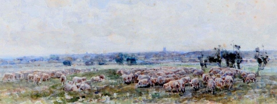 CooperBarnsley's tweet photo. 🧩 #MuseumJigsaws 🧩

Your puzzle for today is: 'Sheep Pastures, Bognor' by William Charles Estall

Simply follow this link ➡ https://t.co/broiJLbZQG

Estall exhibited at the Royal Academy from 1874 and specialised in cattle scenes. https://t.co/r3mND5Z6VL