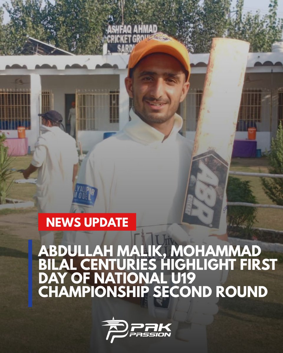 PakPassion's tweet photo. Big performances on Day 1! 🔥

The U19 Championship’s second round saw big centuries, five-wicket hauls and six-wicket spells across the country. 🏏

🔗 Full scorecards &amp; details⤵️

https://t.co/pekPy1fwRU https://t.co/3zZc34Cab3