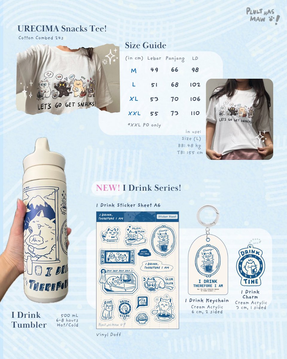 Plulthasmaw's tweet photo. [🩵&amp;🔁]
#CF23 Catalogue! ✨

It’s time to show you guys the new items I’ve been cooking! 👩🏻‍🍳✨

PO (Pick up &amp; Mail Order)
📦 Until 5 Oct

🫧 Booth B-24
📍 ICE BSD, 31 Oct – 1 Nov
🔗 https://t.co/xL0oKay4hS

(1/2) https://t.co/EtzQaZcHgw