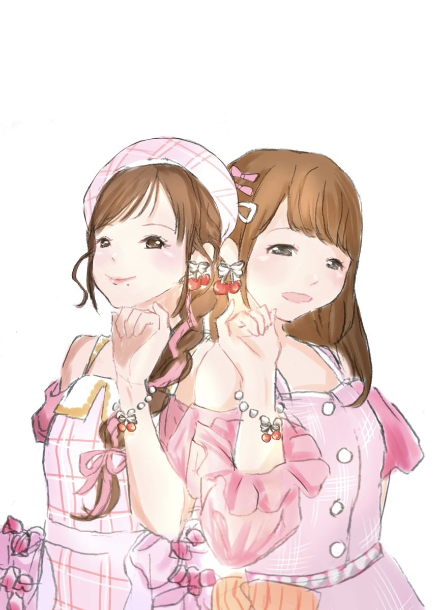 natume_st's tweet photo. お揃い好きすぎる🍒ྀི🍒ྀི

 #ミリオン14th_day2 https://t.co/TJPieS7tSt