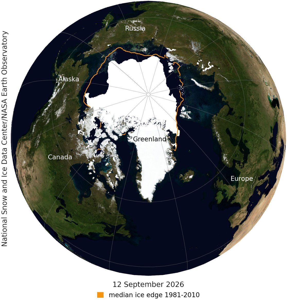 cryospacemukesh's tweet photo. The Arctic sea ice extent minimum in 2026 occurred on September 12. The sea ice extent was 4.60 million sq. km. (Source: NSIDC) https://t.co/HHR2QP9KpR