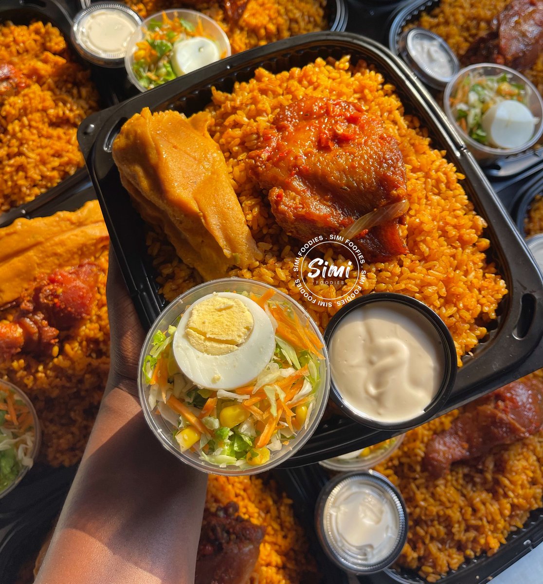 SisiSimifoodies's tweet photo. What will be available tomorrow 

Chicken rice with Turkey 11,500
Stir-fry Spaghetti with  Chicken 9,500
Jollof rice with Turkey 10,000
Beans Porridge with Fish 6,500
Moimoi 750
Every food-pack  comes with plantain, a bottle of Zobo . Kindly send a Dm to get place your order. https://t.co/EwzZg4fvYL