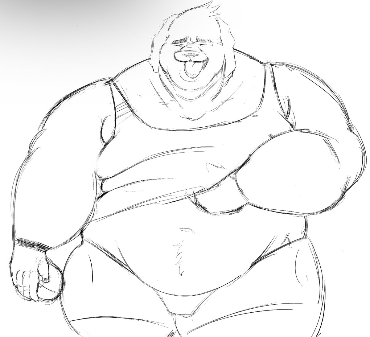 Nessit420's tweet photo. Fat men sketches #33 

#fat #fatmen #artㅤㅤㅤㅤ #sketches #fatmenart https://t.co/p5PxJkR0mY