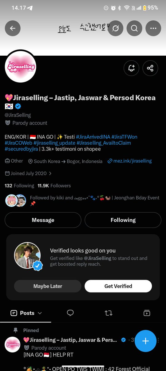 hxw_wonchan's tweet photo. @JiraSelling izin ikutan yaa kakk, sukses selaluuu https://t.co/7Hl9aReyJr