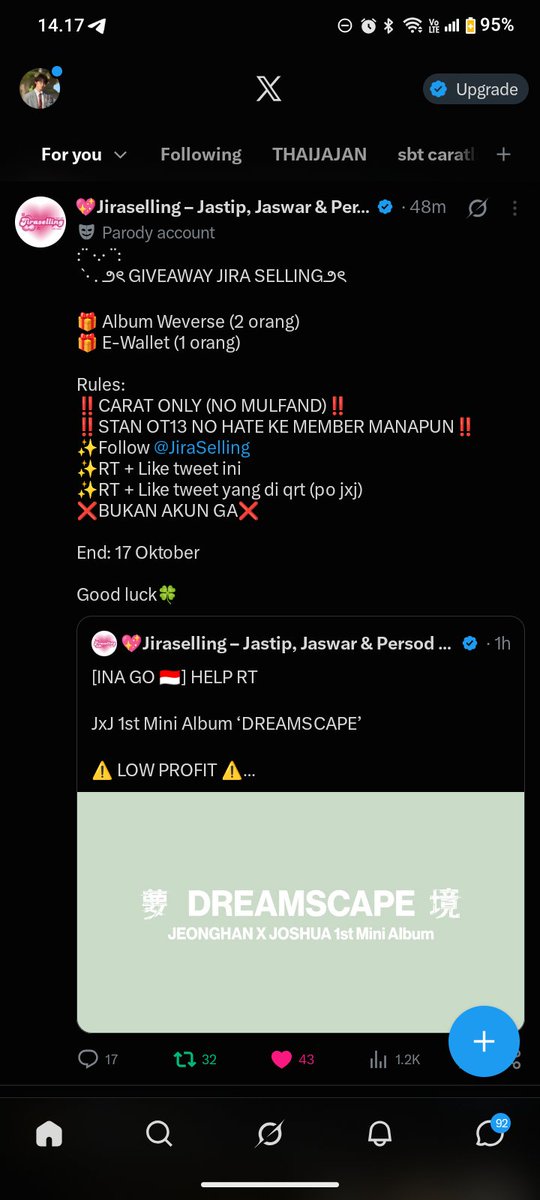 hxw_wonchan's tweet photo. @JiraSelling izin ikutan yaa kakk, sukses selaluuu https://t.co/7Hl9aReyJr