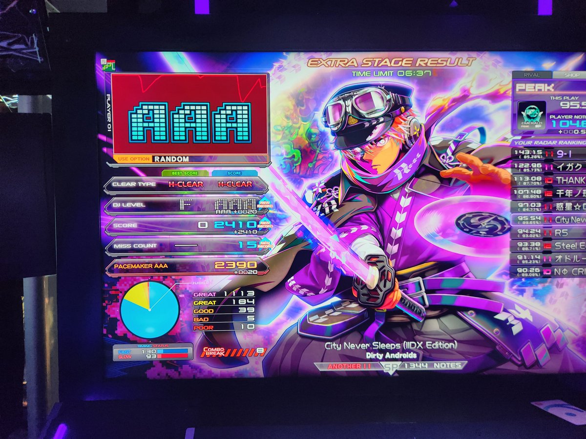 ev3rsn0w_'s tweet photo. City Never Sleeps (IIDX Edition) SPA AAA+20 https://t.co/8TjdqjhT2B