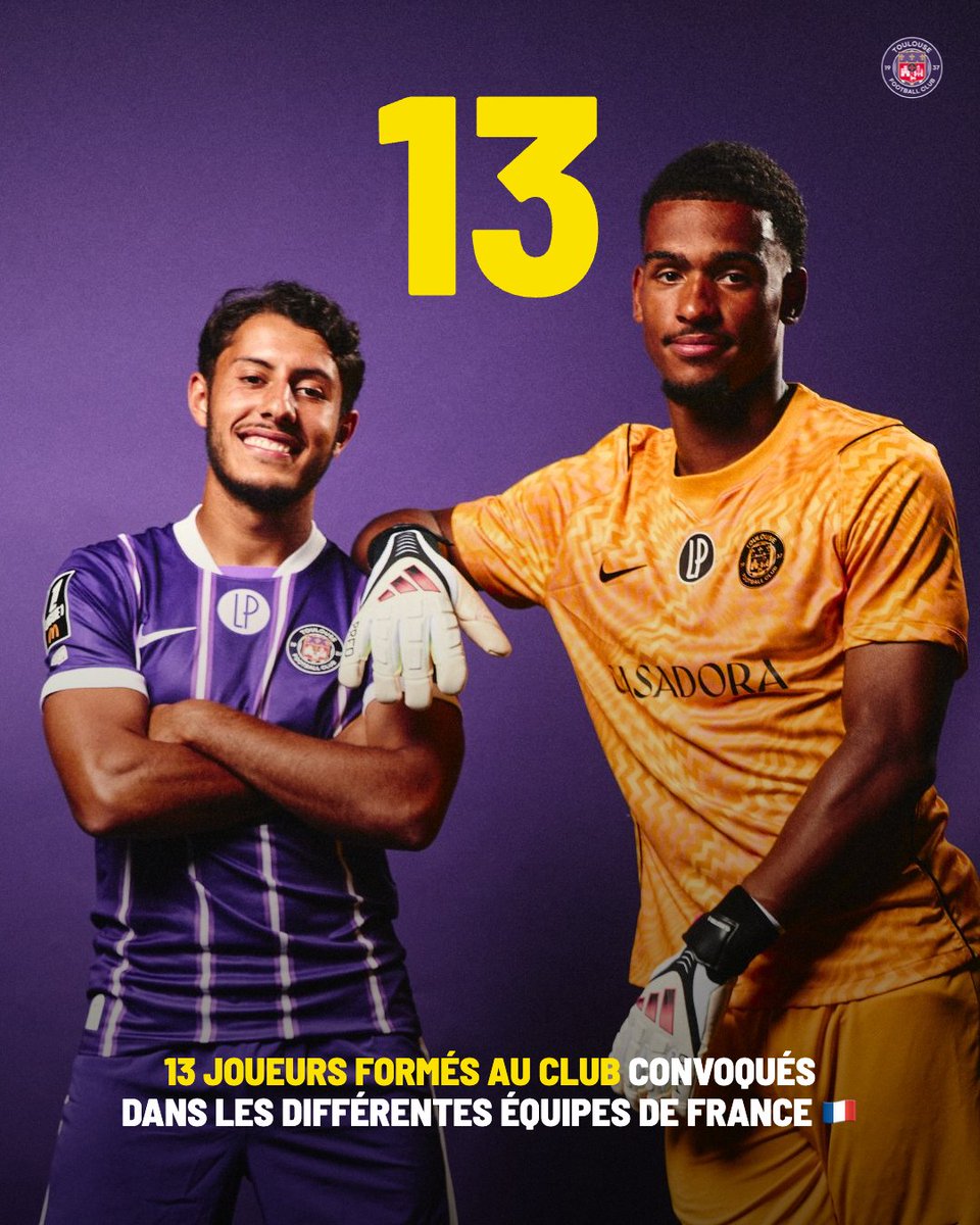 ToulouseFC's tweet photo. 1⃣3⃣ Pitchouns appelés en Bleu 🇫🇷

Saurez-vous retrouver les joueurs, actuels ou anciens, formés au Toulouse Football Club et convoqués avec une sélection française lors de ce rassemblement ? 😈 https://t.co/o5DWzXhR0F