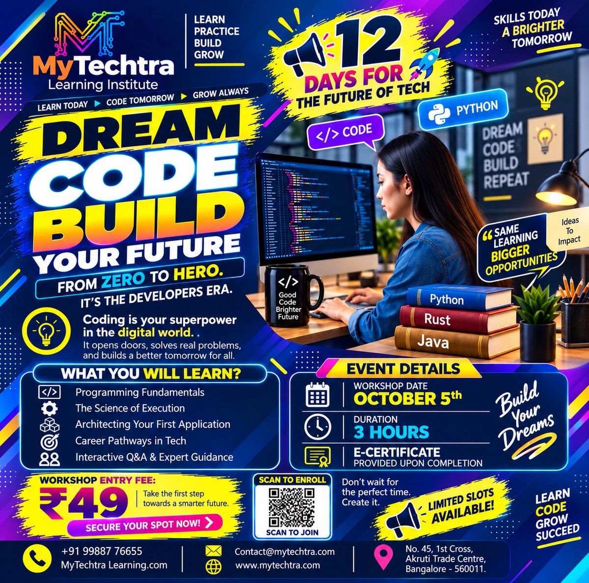 Arvethbatur's tweet photo. #MyTechtra🌐 #Codingforanyone #Freshers #CareersinTech #ProfessionalGrowth #SuccessMindset #CoderLife #Developers #CodeNewbie #CodeDecode #ProgrammingJourney #LearnToCode #CodingSessions #CodingforTechStarters #TechSkills #ProgrammingSkill
#TechWorkshop
#SoftwareEngineering https://t.co/OXedU4uVeL