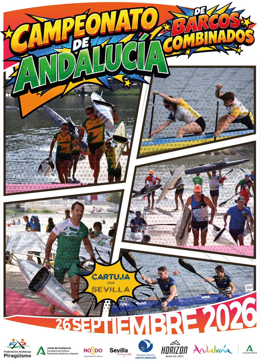 Fandpiraguismo's tweet photo. 🚣‍♀️ El mes de septiembre se cierra a lo grande ‼️

Este sábado, @cartujacear reúne a 479 deportistas de 14 clubes, con 388 embarcaciones, para disputar el Campeonato de Andalucía de Barcos Combinados. 

🕤 A partir de las 09:45

@DeporteAND 
@IMDSevilla 
@ENLagoAndalucia https://t.co/iL7oJOh2tj