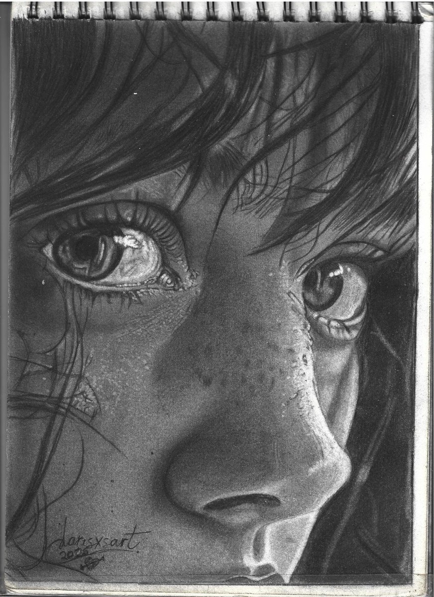 darisxsart's tweet photo. Title: Unspoken
Medium: Charcoal pencil on paper
size:A4 (8.27 inches × 11.69 inches)
Description: A close-up portrait exploring vulnerability, reflection, and the quiet intensity carried in a single gaze.
Available in original and prints
Also opened to commissions https://t.co/FaUl075FVy
