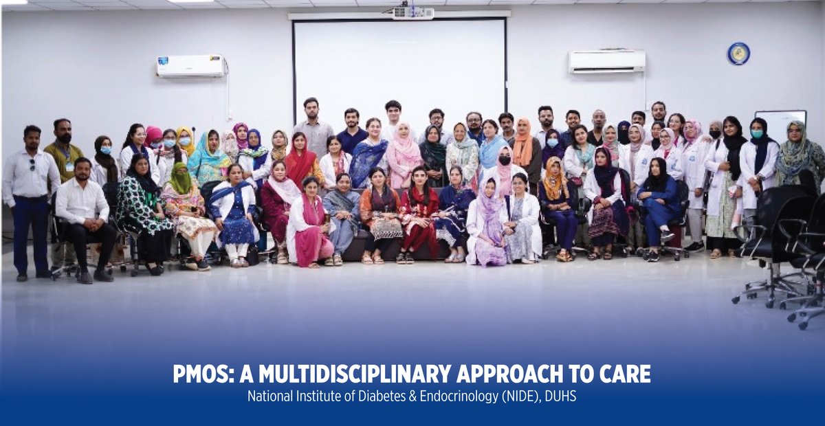 Dow_Uni's tweet photo. NIDE, DUHS,organized a CME on “PMOS: A Multidisciplinary Approach to Care” on 17 September 2026, in collaboration with Pakistan Endocrine Society (PES), Department of Obstetrics &amp; Gynecology, DUHS, and Department of Dermatology, DUHS. https://t.co/thftLhX9Rg