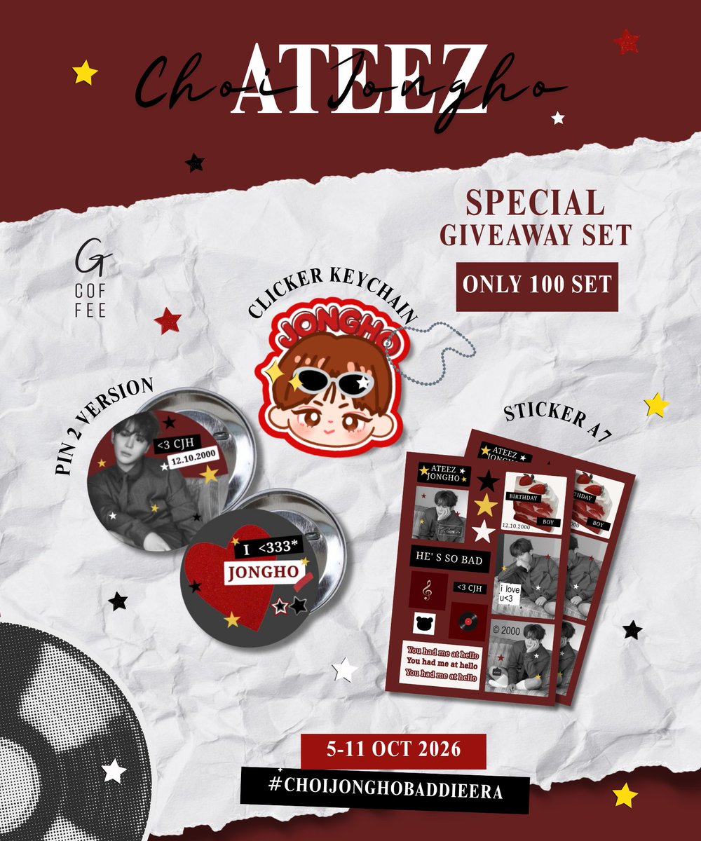 JONGHOBADDIEERA's tweet photo. 𝑮𝒓𝒂𝒃 𝒂 𝒄𝒖𝒑 𝒂𝒏𝒅 𝒋𝒐𝒊𝒏 𝒖𝒔. ☕️ ❤️🖤💛
𝑯𝒆𝒓𝒆’𝒔 𝒕𝒐 𝒕𝒉𝒆 #𝑪𝒉𝒐𝒊𝑱𝒐𝒏𝒈𝒉𝒐𝑩𝒂𝒅𝒅𝒊𝒆𝑬𝒓𝒂 

𝑳𝒆𝒕'𝒔 𝑪𝒆𝒍𝒆𝒃𝒓𝒂𝒕𝒆 𝑻𝒐𝒈𝒆𝒕𝒉𝒆𝒓!

📍@gcoffeebkk  ทุกสาขา 
📅 𝟓-𝟏𝟏 𝐎𝐂𝐓 𝟐𝟎𝟐𝟔

#ChoiJonghoBaddieEra 
#JONGHO #ATEEZ #gcoffee https://t.co/924RbzaxAT