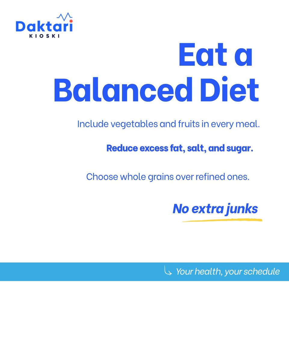 _daktarikioski's tweet photo. 5 simple habits can change your health story. 

From drinking enough water to getting quality sleep, small steps add up to a healthier you. 

Swipe through for 5 easy tips, and remember: your nearest Daktari Kioski is always here for your check-ups. https://t.co/vsPCTNX4VT
