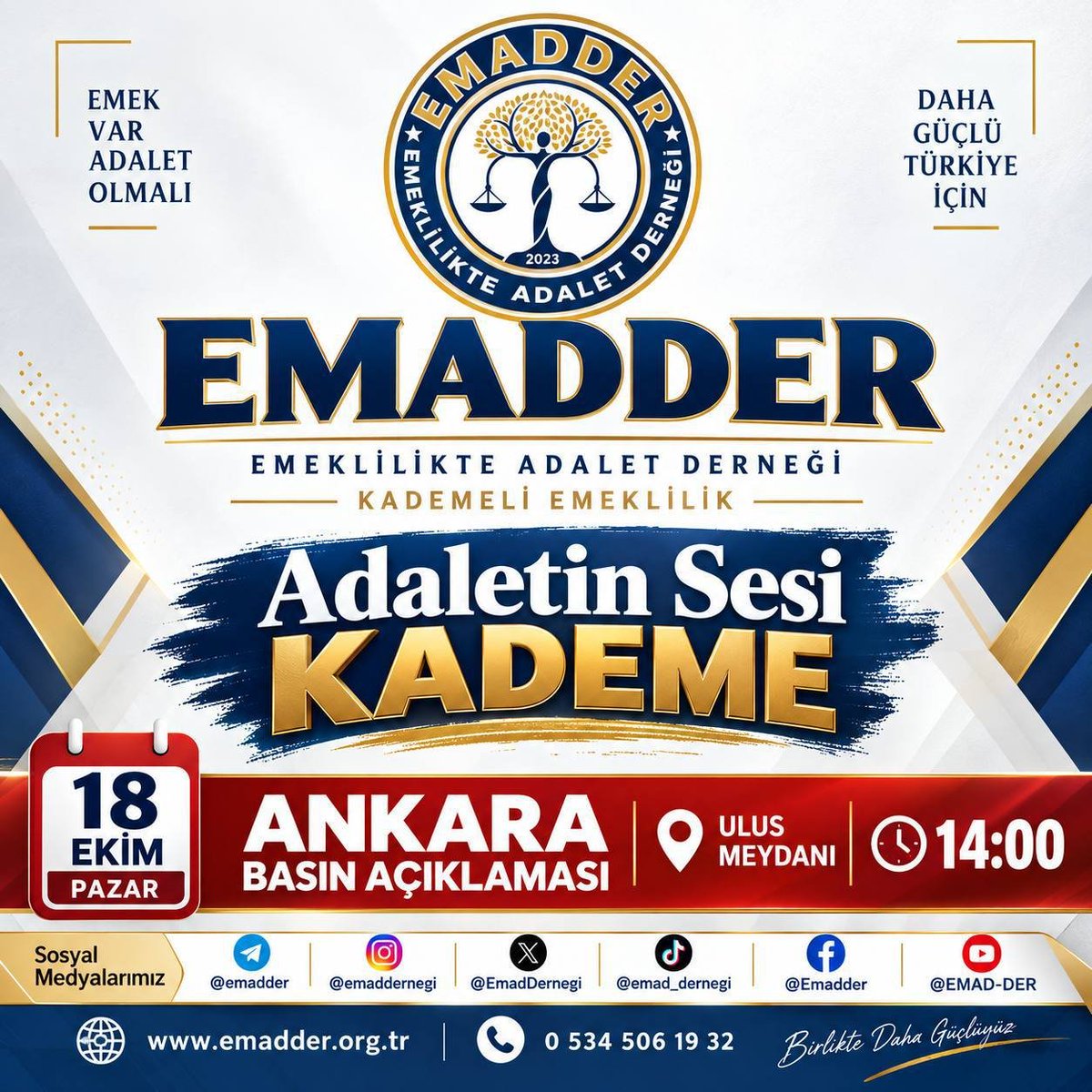 bar_yns's tweet photo. Çalışan kuşaklar arasında adalet farkı olamaz.
Kademeli emeklilik, nesiller arası dengeyi sağlar.
Bu mağduriyet ertelenmeden giderilmelidir.

@EmadDernegi
#AdaletinSesiKademe https://t.co/46iYpb8Ch9
