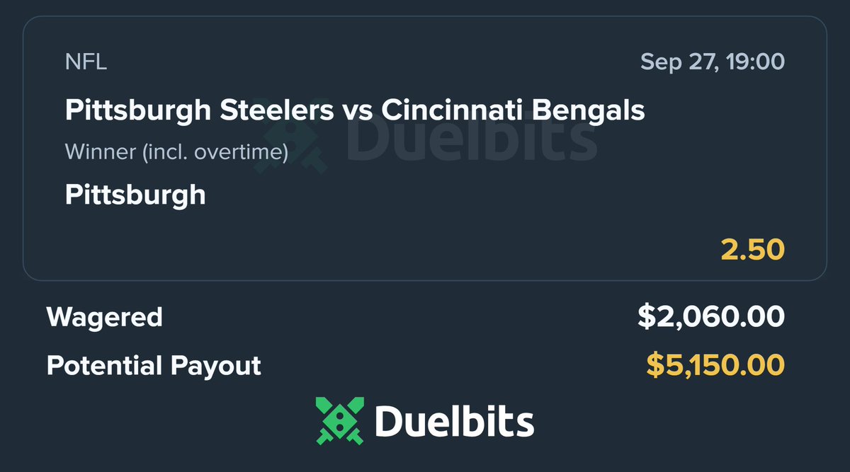 JamesCarterTip's tweet photo. Going big with Duelbits 

$100 free bets claim here 👉 https://t.co/7YfwgAYSPA https://t.co/sZCXXIizrq
