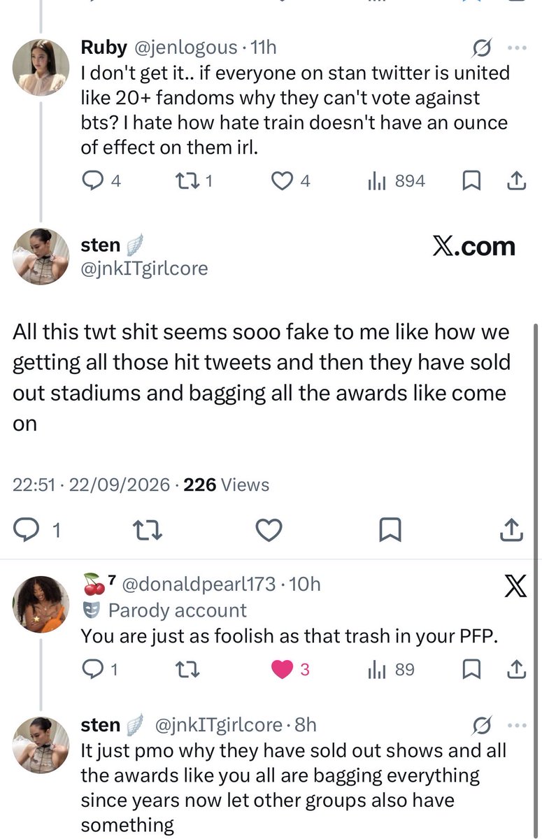 Truth0rDare007's tweet photo. Twinks are surprised that the hatred against #BTS on Twitter didn’t reach a real world beyond this app 🥀 https://t.co/b41LF2keK9
